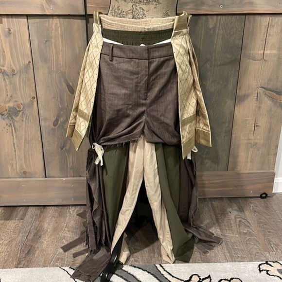 Handcrafted 4 layer upcycled/gypsy/pirate/medieval renaissance skirt bottom M/L - Picture 6 of 15